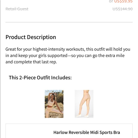 🥳2/$100🥳 3 pice set: leggings, reversible bra & crop tee - Picture 5 of 16